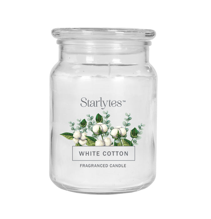 6 x Starlytes 18oz Jar - White Cotton - Premium Quality Tissue Online - Product Image 6 x Starlytes 18oz Jar - White Cotton - Premium Quality Tissue Online - Product Image